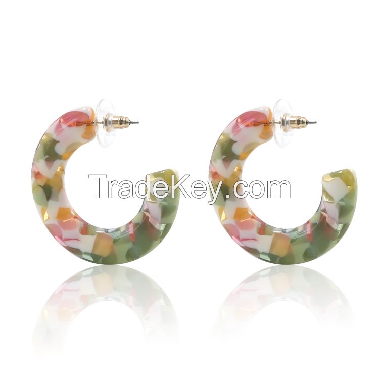 Wholesale Bohemia Trendy Customizable Colorful Acrylic Earrings