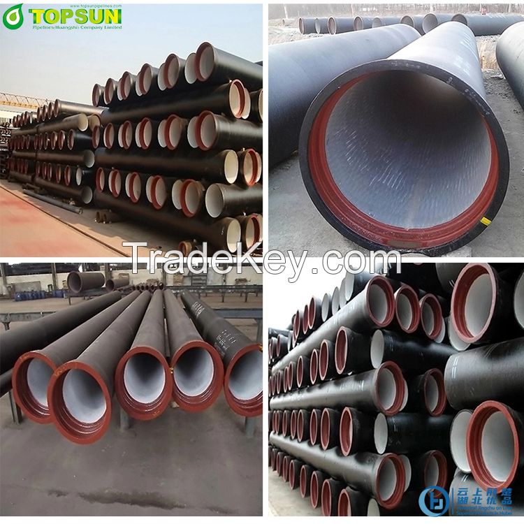 Ductile iron pipe K9 pipe in accordernce with ISO2531 tyton pipe