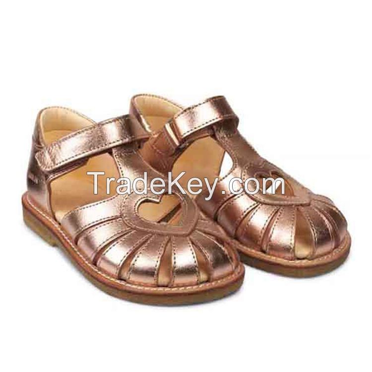 Fashion Soft Summer Sandals for Girls Boys Real Leather Non-slip Outsole