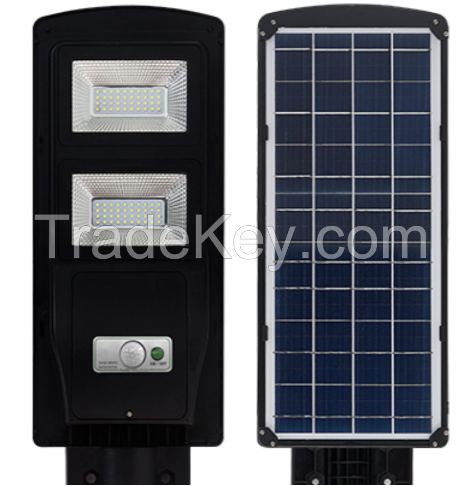 Cheapest 20w 40w 60w outdoor all in one led solar street light with pole 