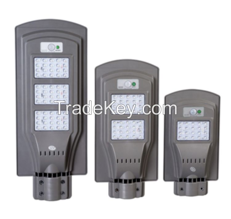 Cheapest 20w 40w 60w outdoor all in one led solar street light with pole 