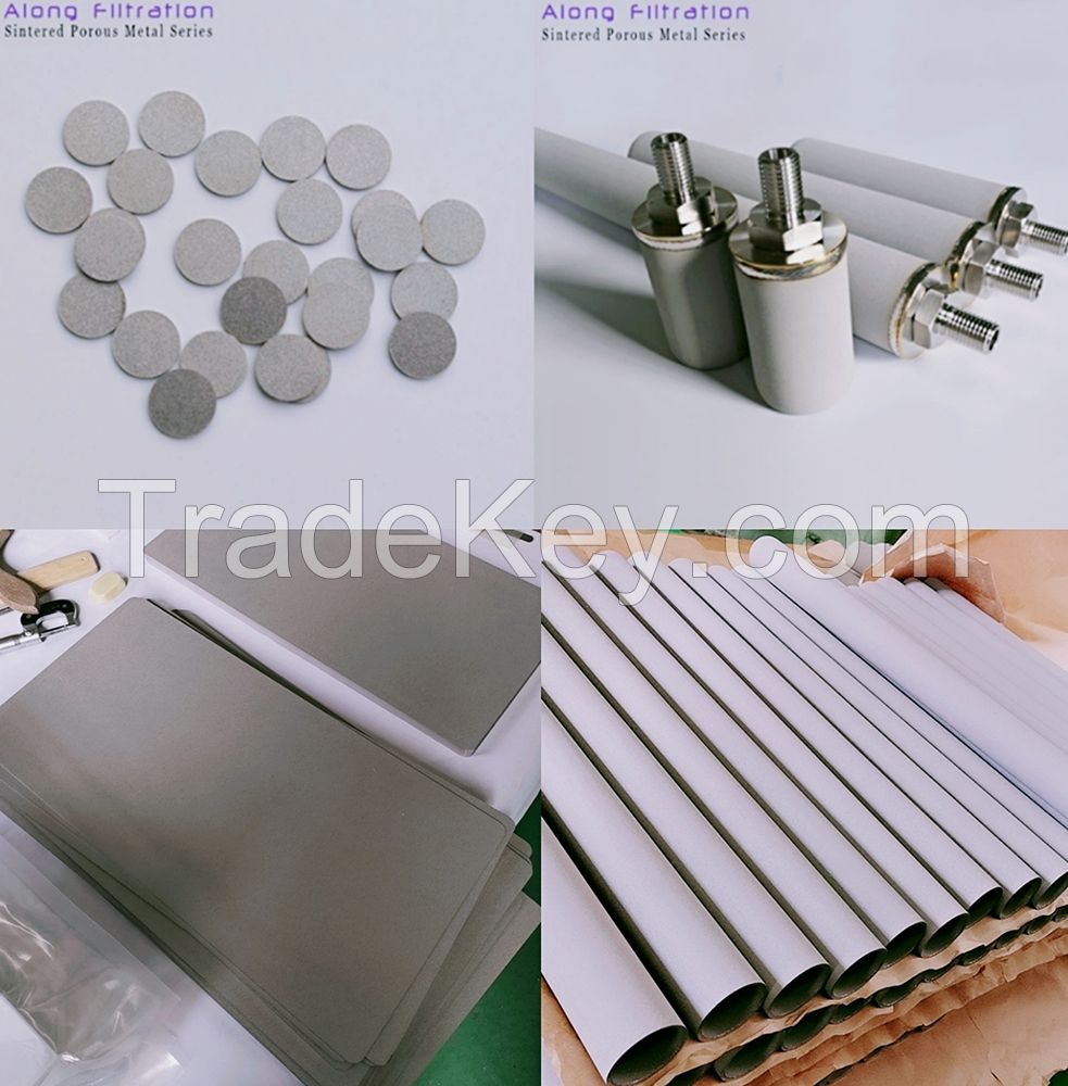 Precision filtration sintered porous titanium filter disc/plate/pipe for gas distribution