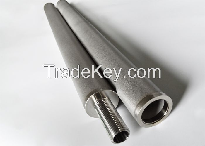 Titanium powder sintered porous filter cartridge for ozone sterilization filtration and aeration