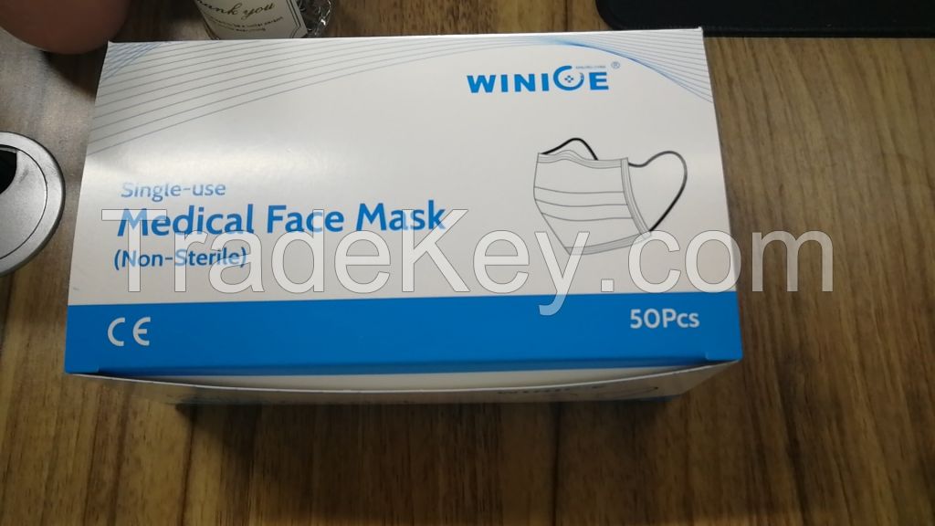 3 Ply Non Sterilized Medical Surgical Face Mask