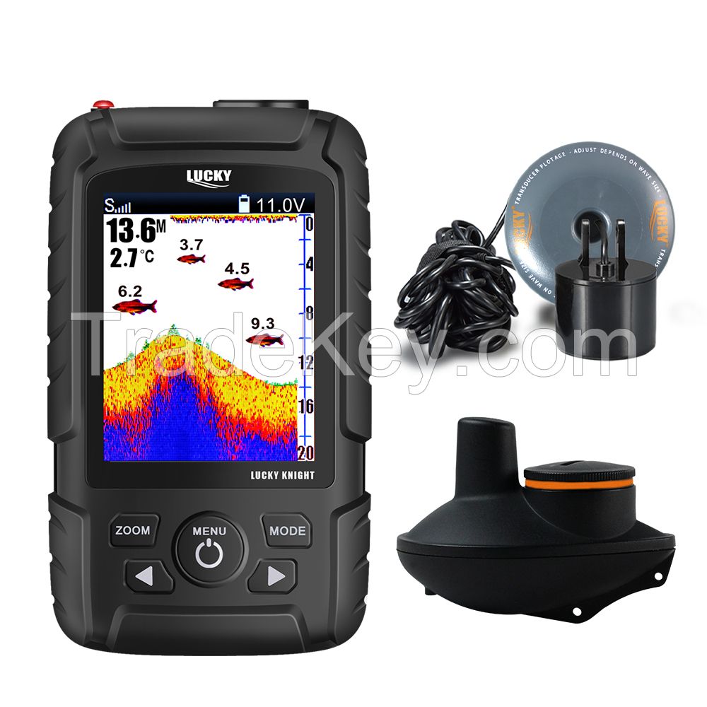 Lucky portable fishfinder side scan sonar transducer fish finder for outdoor 
