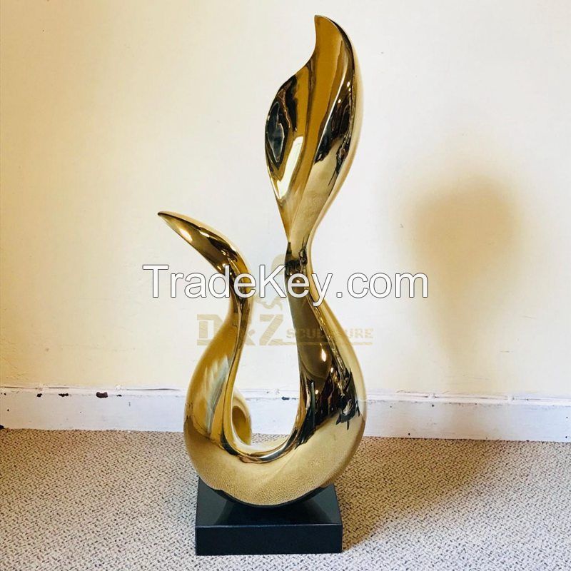 Outdoor polished stainless steel fishes sculpture