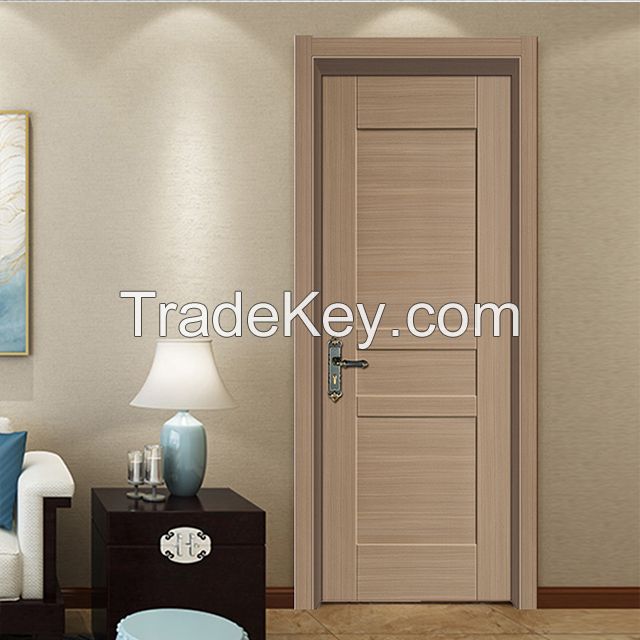 Modern Bedroom Melamine MDF Interior Wooden Door with Frame