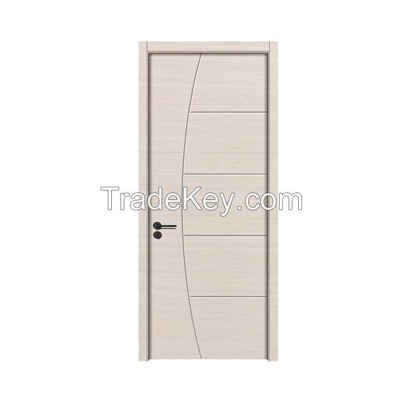 Office Building Eco-friendly Soundproof PVC Skin WPC Door