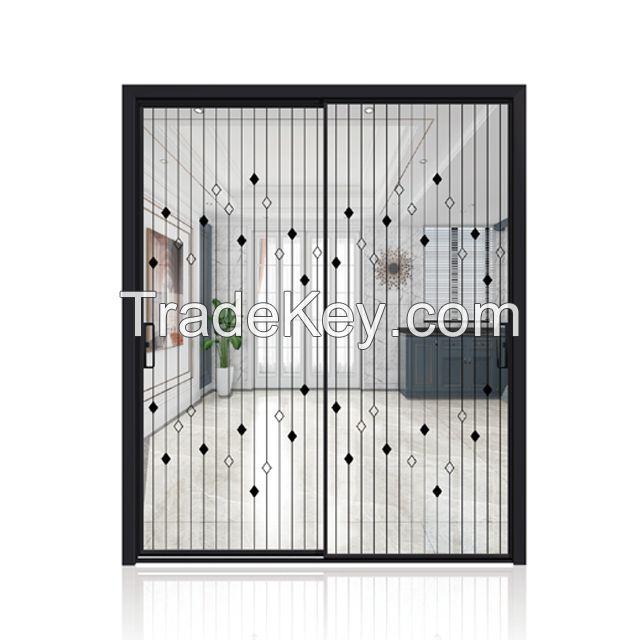 Easy Installation Supermarket Light Luxury Style Aluminium Glass Door