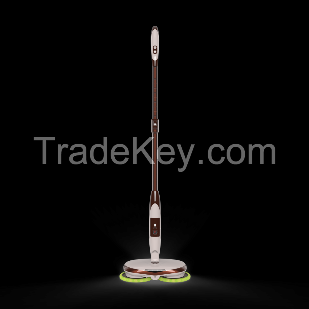 Cordless electric mop water spray mop with power display