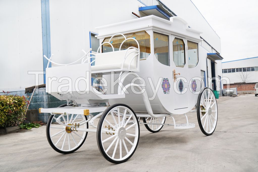 Wedding double-row horse drawn carriage on sale