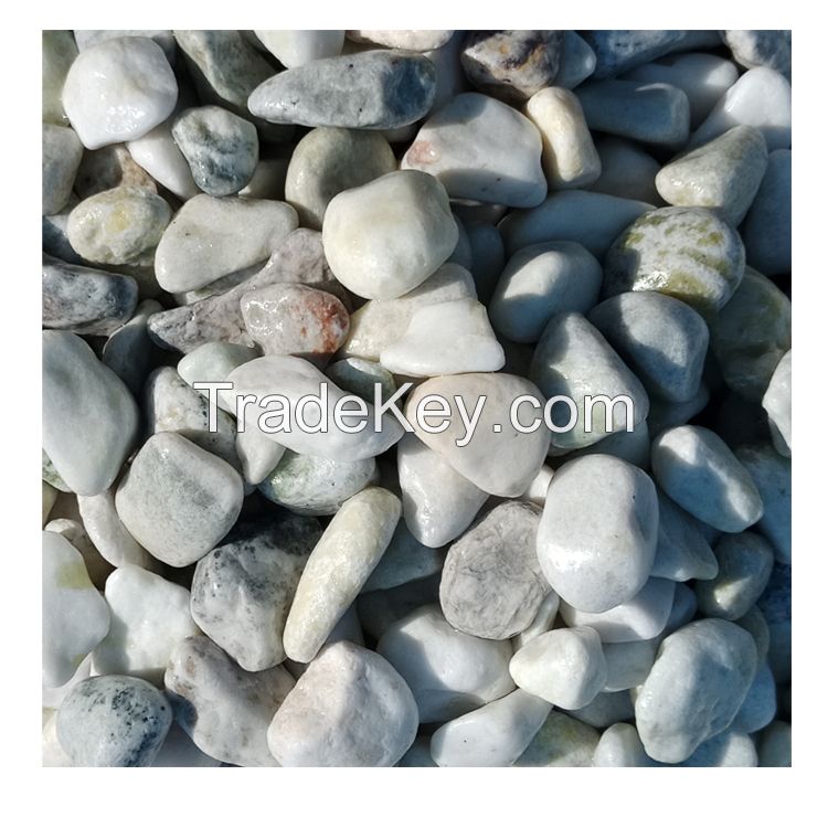 GS-001 white pebble ball stone for decorate the garden and street