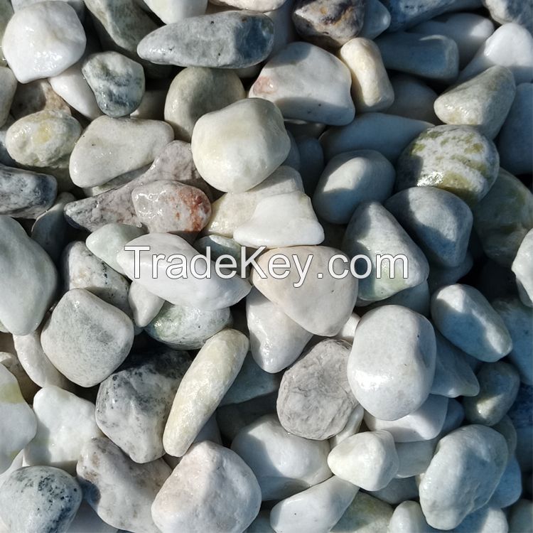 GS-001 white pebble ball stone for decorate the garden and street