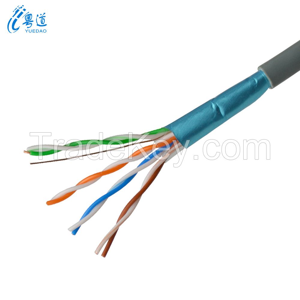 cat 6 cable pass test pure copper 24awg 2pr 4pr 305m 1000ft 0.56 ftp cat6 indoor cable 