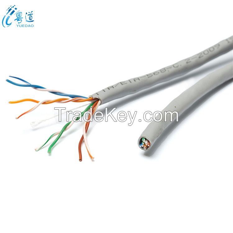 cat 5e cable pass test pure copper 24awg 2pr 4pr 305m 1000ft utp cat5e indoor cable 