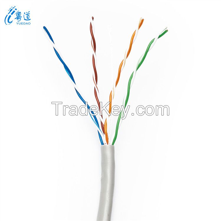 cat 5e cable pass test pure copper 24awg 2pr 4pr 305m 1000ft 0.56 utp cat5e indoor cable 