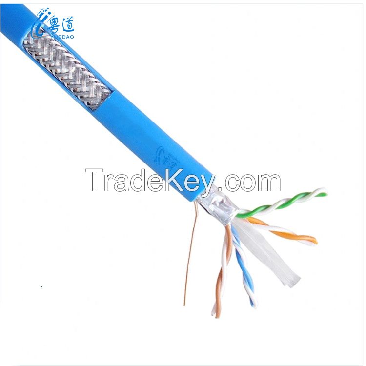 cat 6 cable pass test pure copper 24awg 2pr 4pr 305m 1000ft 0.56 ftp cat6 indoor cable