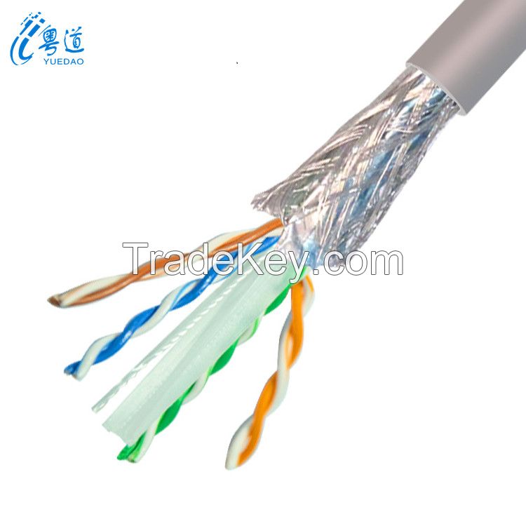 cat 6 cable pass test pure copper 24awg 2pr 4pr 305m 1000ft 0.56 ftp cat6 indoor cable