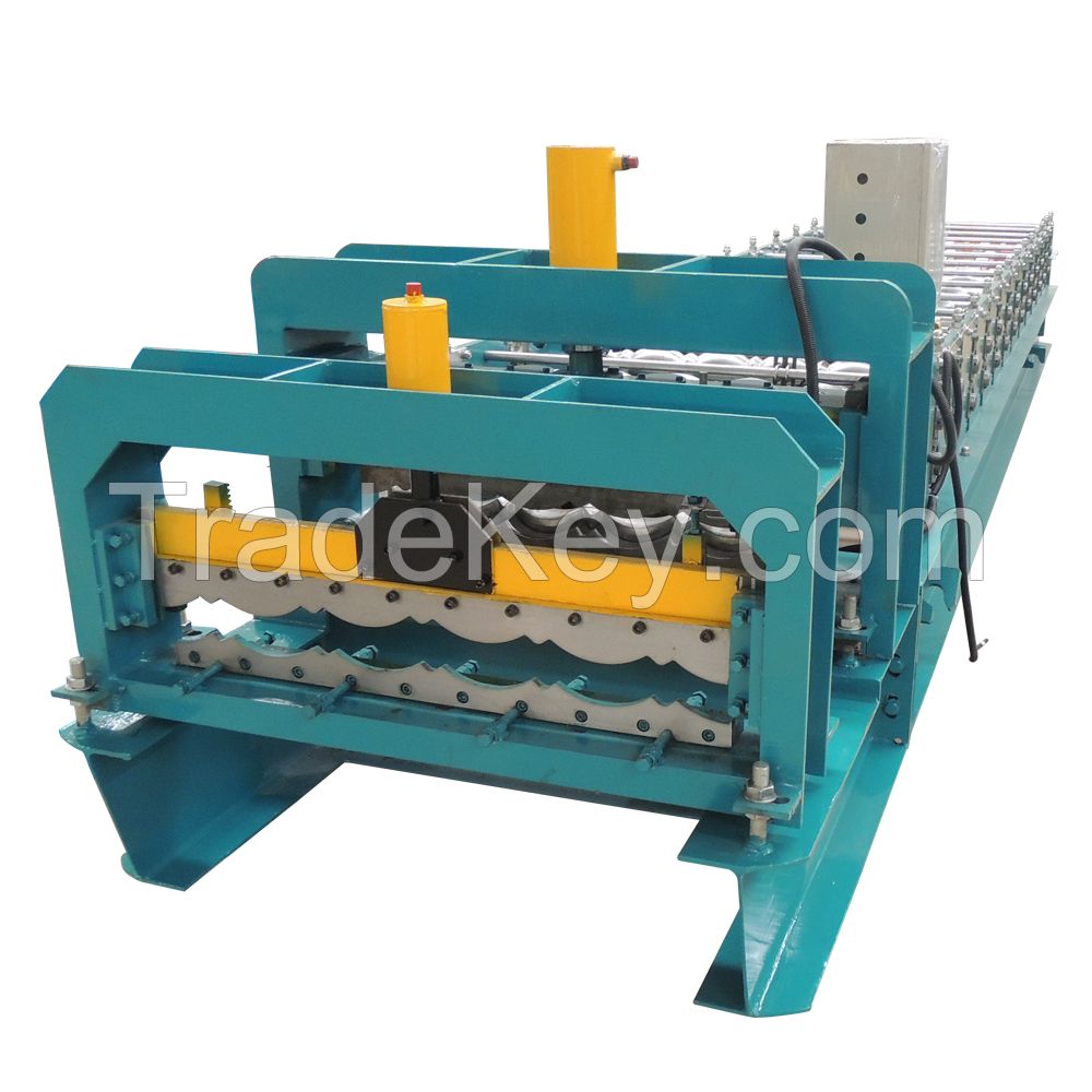 Step Style Archaized Glazed Step Tile Roof Wall Roll Forming Machine 