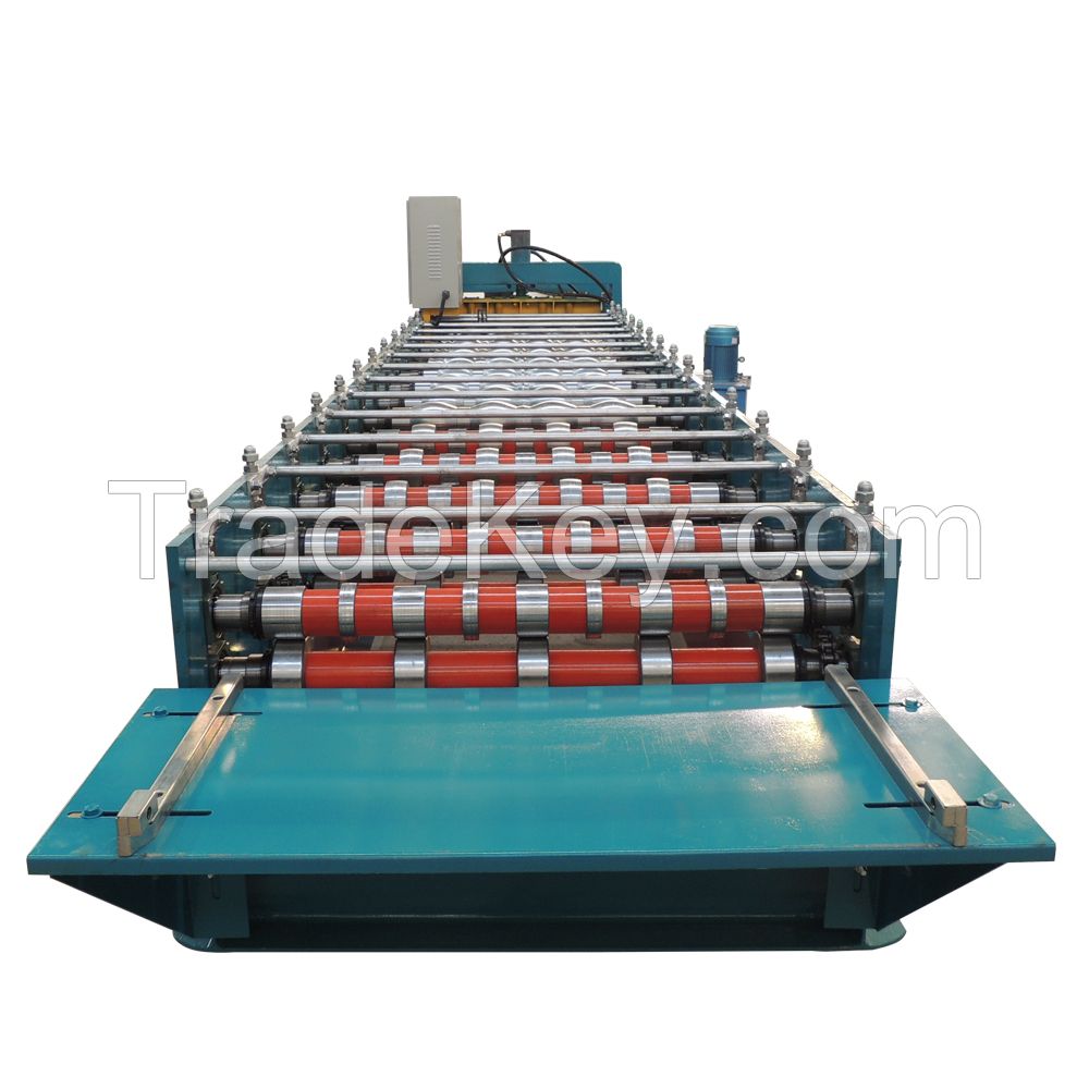 Step Style Archaized Glazed Step Tile Roof Wall Roll Forming Machine 