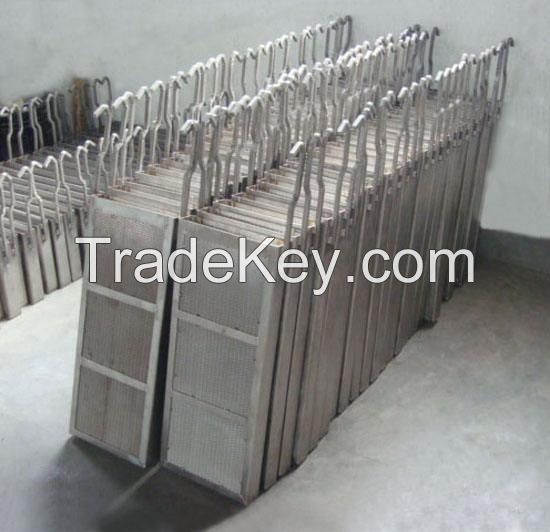Titanium basket used for the electroplating industry