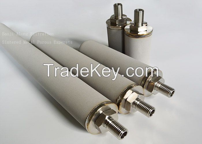 Food grade filtration separation sintered porous titanium filter cartridges