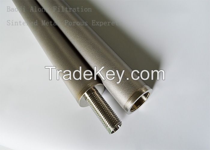 Food grade filtration separation sintered porous titanium filter cartridges