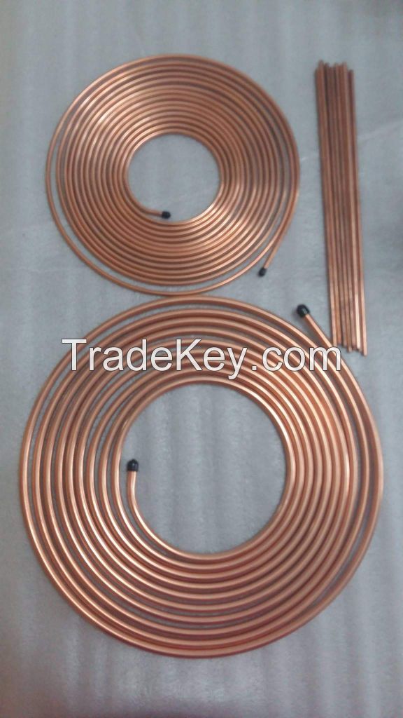 Single wall copper coated bundy tube