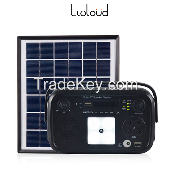 Portable Bluetooth Speaker Solar Home Lighting System
