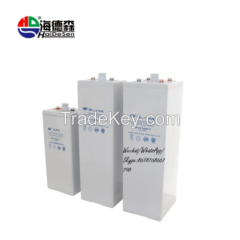 Factory Direct Supply deep cycle 2v 1000ah opzv battery