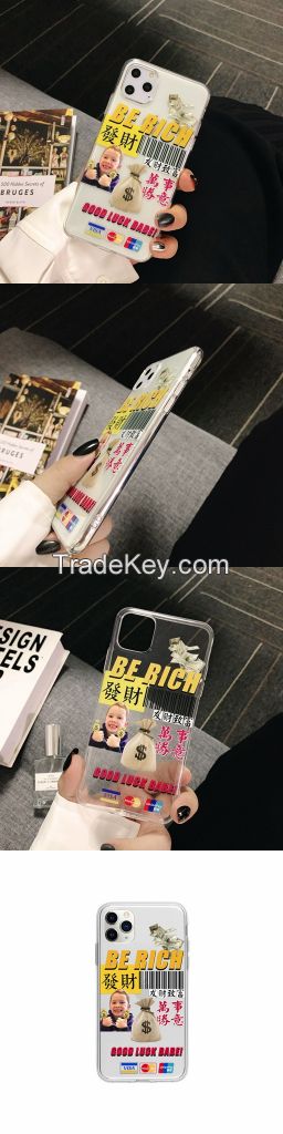 ã��Be Richã��Funny Transparency for Any iPhone Phone Shell Phone Case