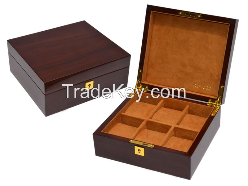 Luxury black watch box