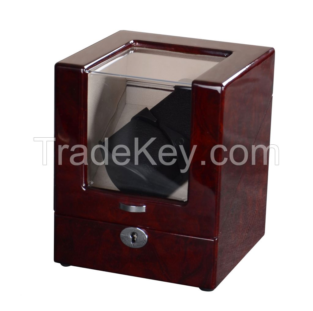 Black High Gloss Finish Winder Box With Quiet Rotor