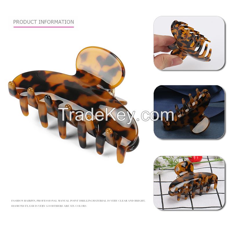 Classic Tortoiseshell Color Hair Claw Clips Simple Big Acetate Women Hair Claw