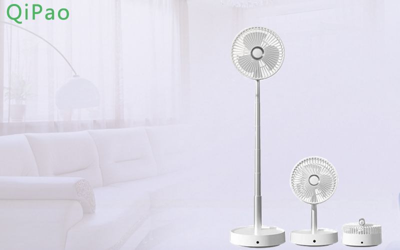 USB Rechargeable Electronic Desk Fan with Night Light