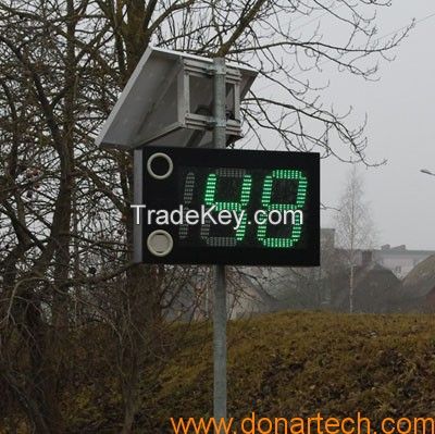 Solar power Radar speed sign