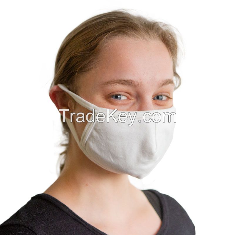 Reusable and Washable White Dust-Proof Cotton Face Masks