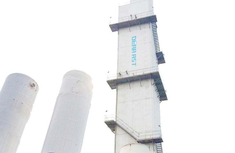 Cryogenic air separation plant gas generating plant