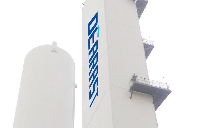 Cryogenic air separation plant, industrial oxygen plant