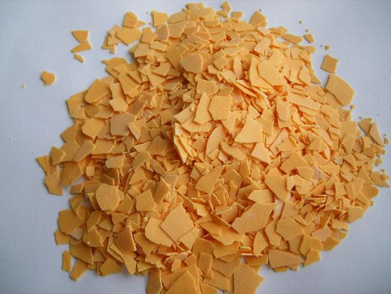 Yellow flakes sodium sulphide with low iron