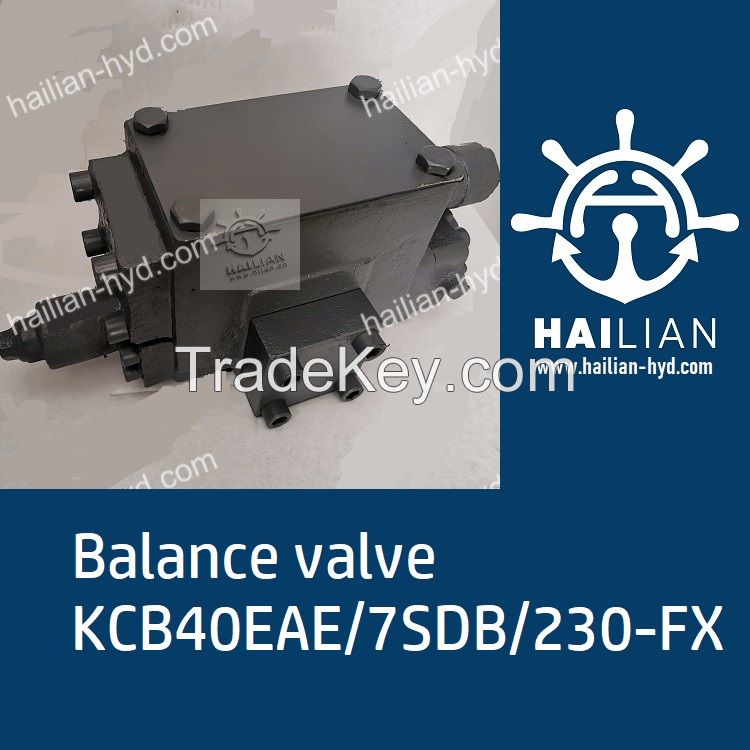 Balance valve KCB40EAE-7SDB-230-FX for deck crane