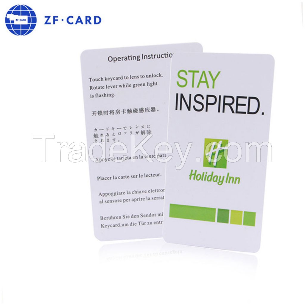 PVC CMYK Printing MIFARE Ultralight(R) Rfid Door/Room Key Card For Hotel