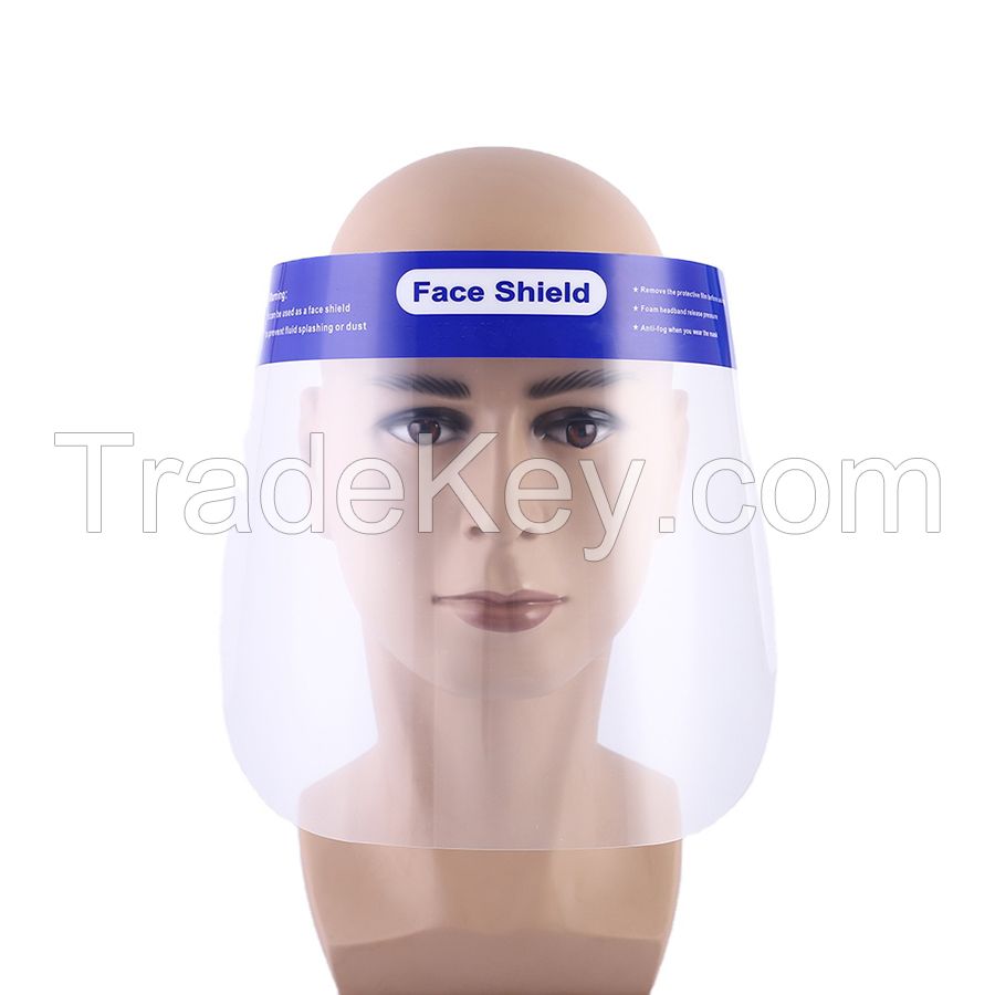 Wholesale Personal Protective Equipment PET Plastic Face Shield