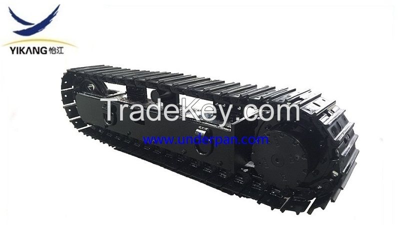 Crawler steel track undercarriage with rubber pad