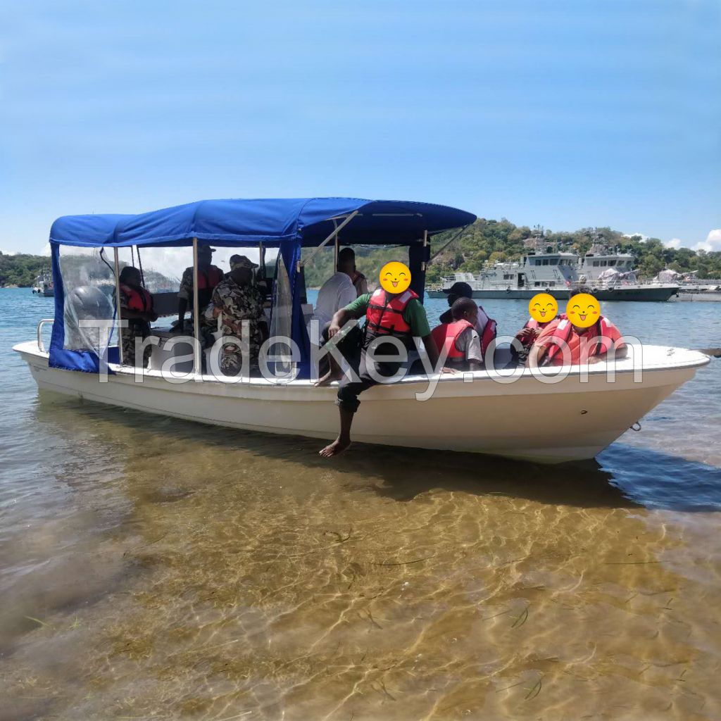 Liya 4.2m-7.6m fiberglass speed fishing boats panga boats with engine