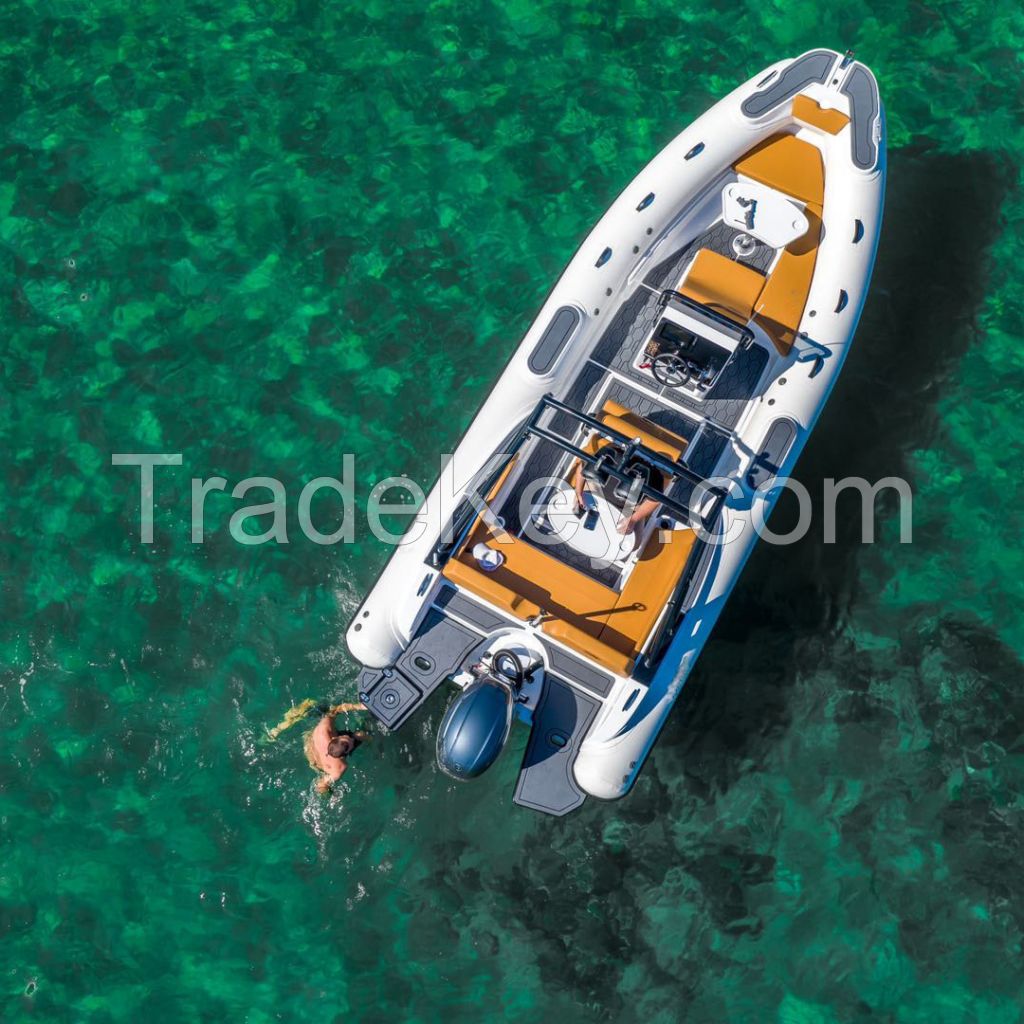 Liya 5.8m Fiberglass Rigid Inflatable Fishing Boat Rib Boat Fishing Yacht -  China Fishing Yacht and Rib Boat price