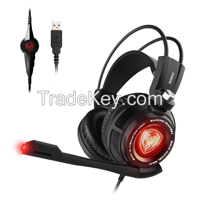 Somic G941 Vibration Virtual 7.1 Sound Cool LED Gaming Headset for PC