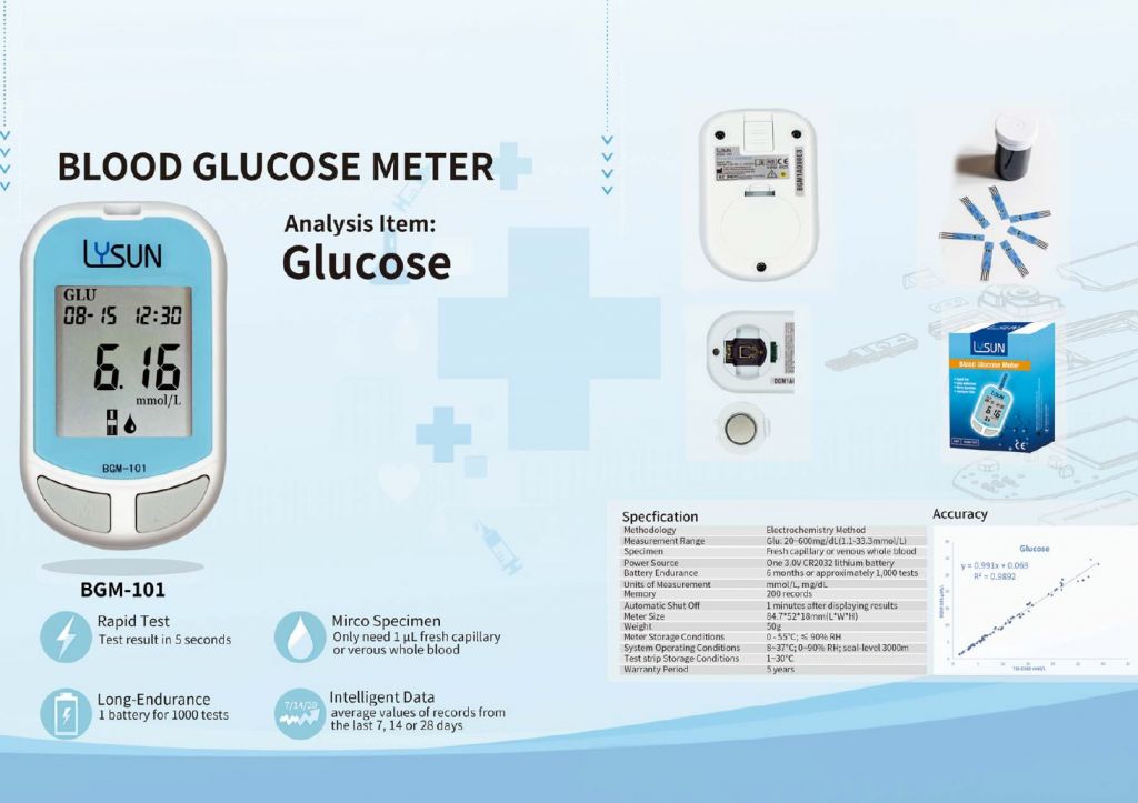 Blood Glucose Analysis Meter Analyzer