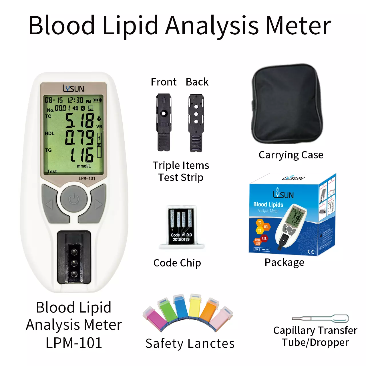 Portable Self Test Blood Lipid Analyzer