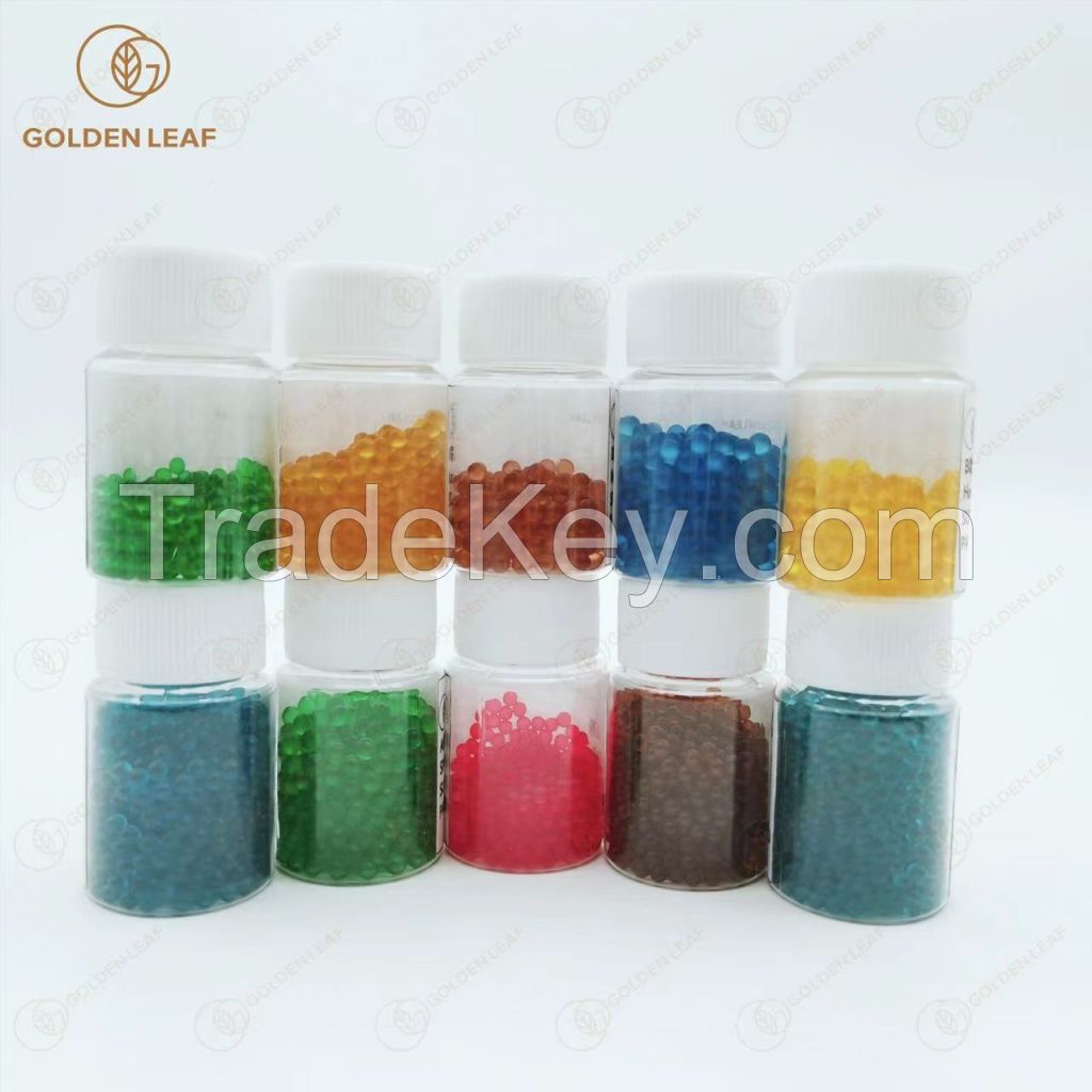 Customized Capsules in Tobacco Filter Rods Liquid Rubber Bead Menthol Flavors